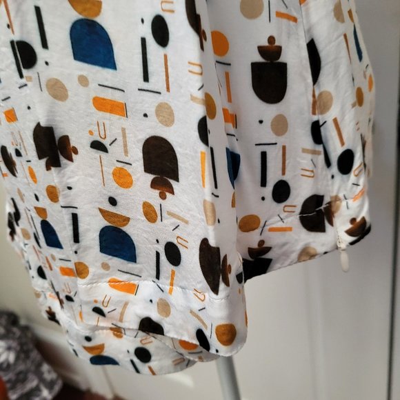 Geometric pattern silky top IXOS size 46 / size 10 - Picture 3 of 7